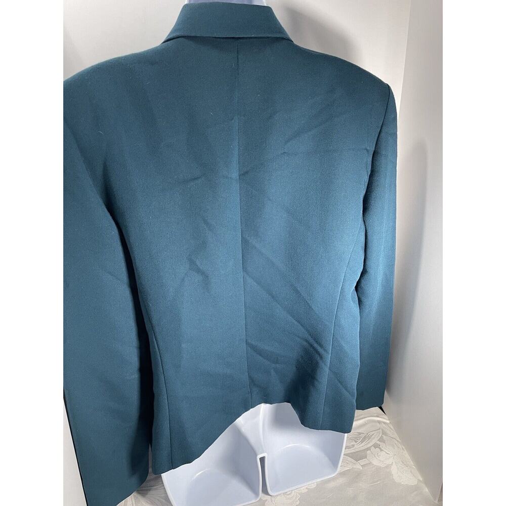 M. J. Carroll women's jacket blazer blue/teal polyester blend - Picture 2 of 4
